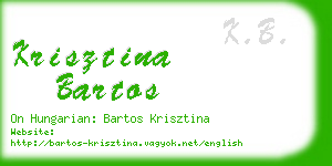 krisztina bartos business card